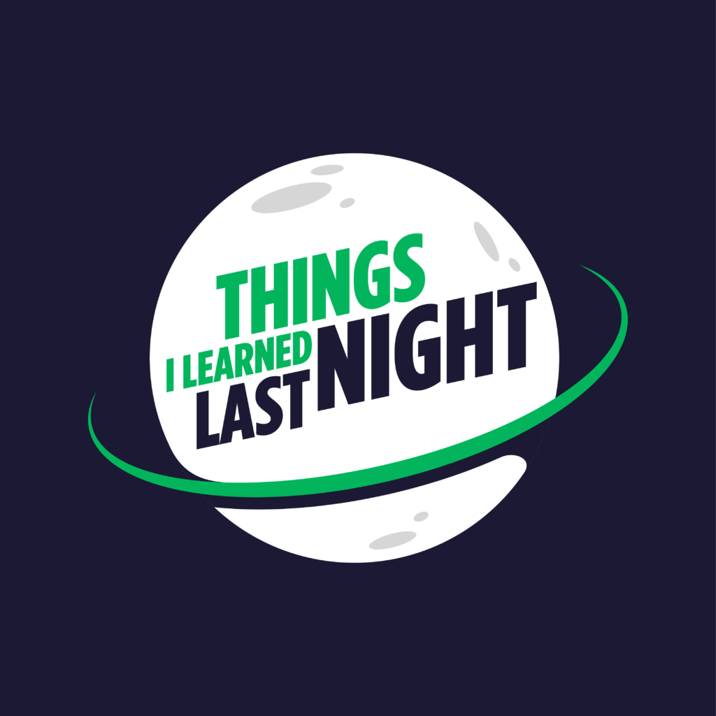 Things I Learned Last Night Logo in blue and green color