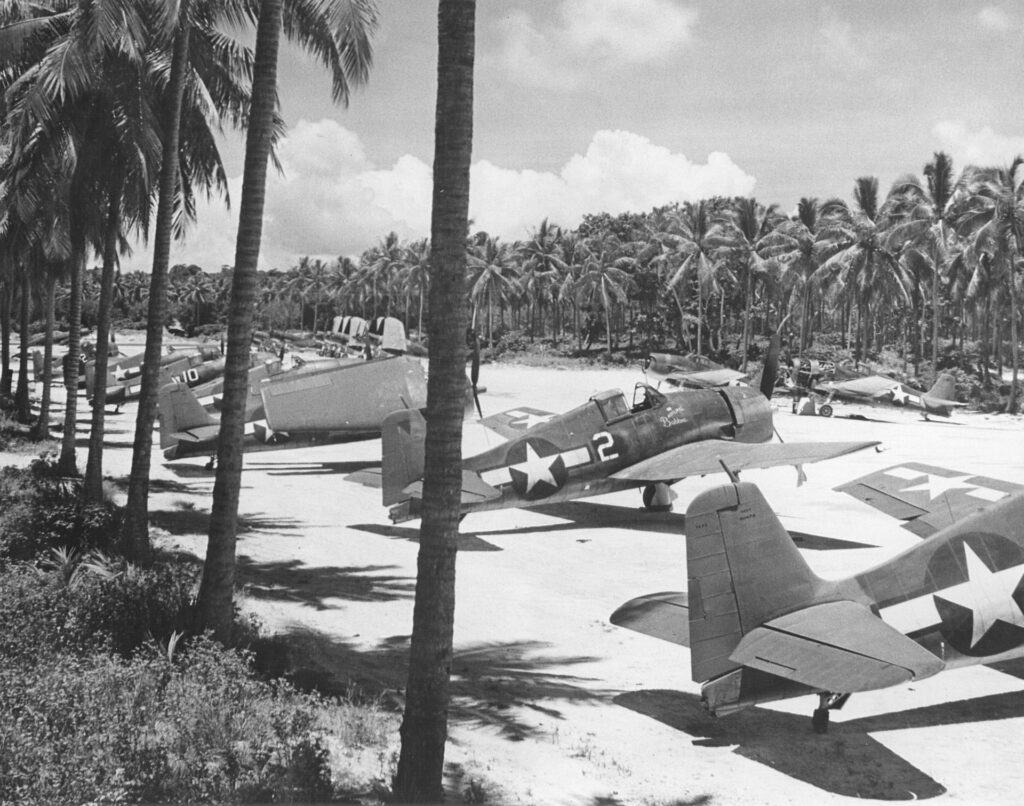 US Military aircraft stationed on a remote island in world war 2 - the beginning of cargo cults
