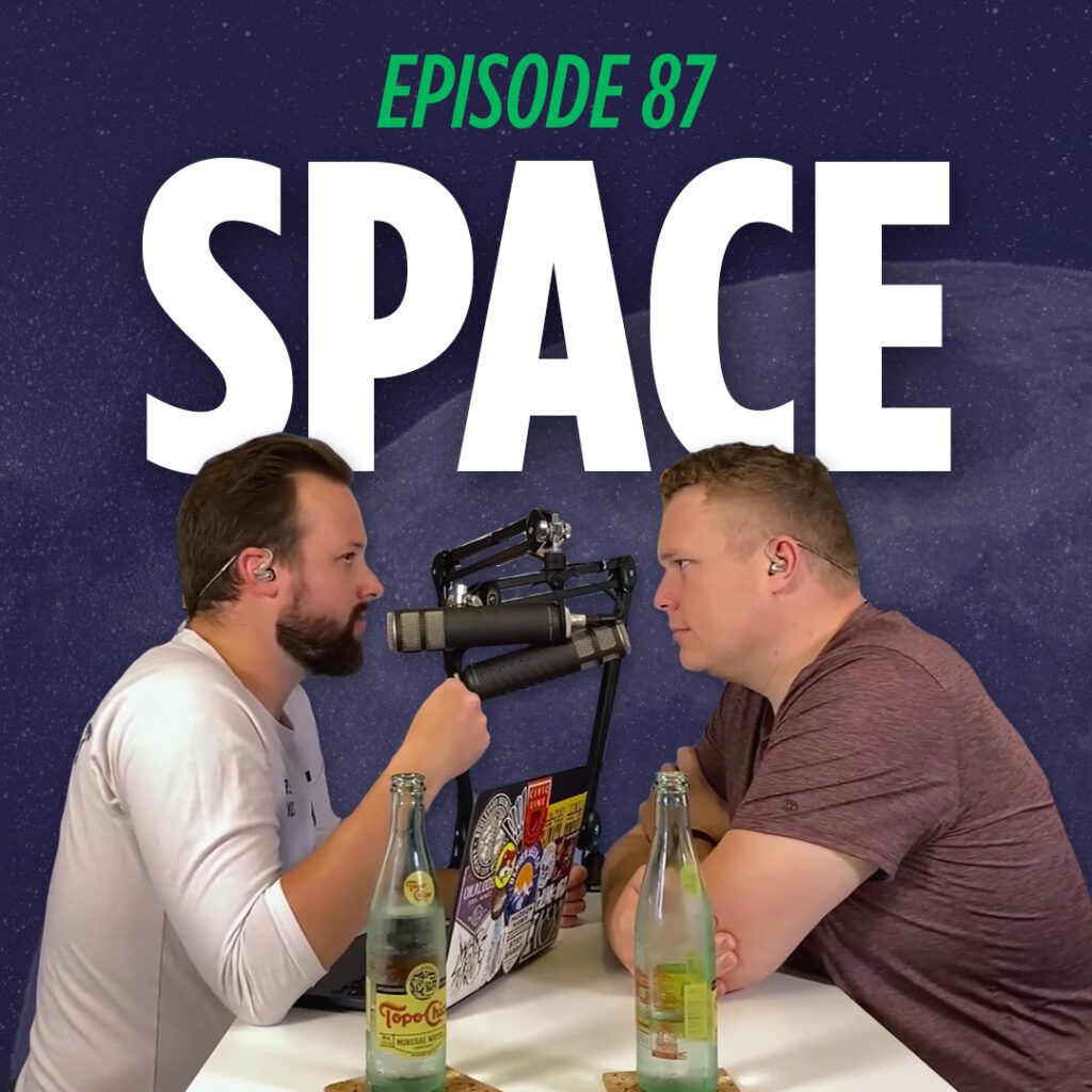 Tim and Jaron talk about a space colony on their comedy podcast