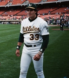 Jose Canseco in 1989 in an Oakland Athletics uniform