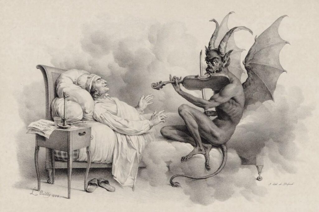 19th century depiction of the devil or satan